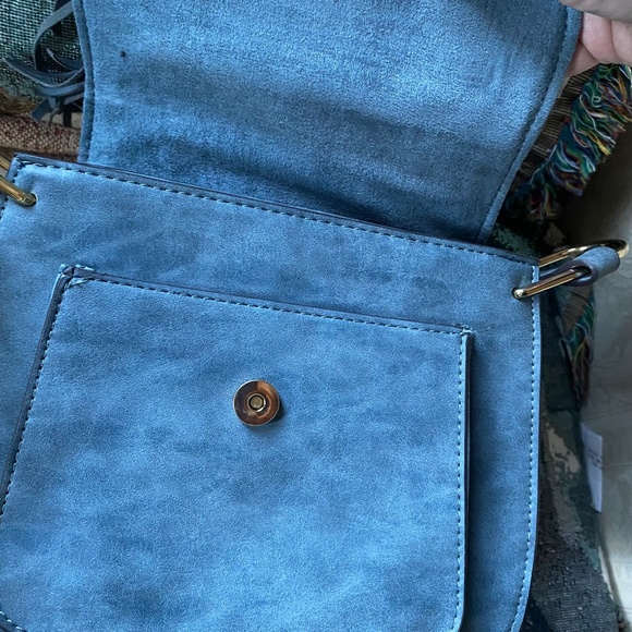 Blue Franco Sarto Saddle Bag - Picture 4 of 13